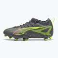Vaikiški futbolo batai PUMA Ultra 5 Match FG/AG Jr matte aged silver/yellow alert/puma aged silver