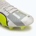 Vyriški futbolo batai PUMA King Ultimate Forever FG/AG feather gray/electric lime/puma white/flat light gray 7