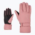 Moteriškos slidinėjimo pirštinės ZIENER Kisar Aquashield rose blossom