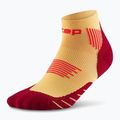 Moteriškos kompresinės kojinės CEP Run Low Cut 5.0 marigold/burgundy 2