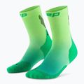 Moteriškos kompresinės kojinės CEP Run Edt. Gradient Mid Cut Compression 5.0 green/lime fade