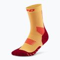 Vyriškos kompresinės kojinės CEP Run Mid Cut 5.0 marigold/burgundy 2