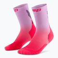 Vyriškos kompresinės kojinės CEP Run Edt. Gradient Mid Cut Compression 5.0 pink/lilac fade