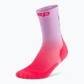 Vyriškos kompresinės kojinės CEP Run Edt. Gradient Mid Cut Compression 5.0 pink/lilac fade 2
