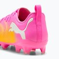 Vaikiški futbolo batai PUMA Future 9 Play FG/AG Jr poison pink/puma wht/sun stream/bright aqua/puma blk 4