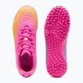 Vaikiški futbolo batai PUMA Future 9 Play TT poison pink/puma white/sun stream/bright aqua/puma black 5