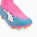 Vaikiški futbolo batai PUMA Ultra 6 Match+ LL FG/AG Jr poison pink/puma white/sun stream/bright aqua/puma black 7