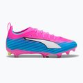 Vaikiški futbolo batai PUMA Ultra 6 Pro Jr FG/AG poison pink/puma white/sunstream/bright aqua/puma black