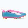 Vaikiški futbolo batai PUMA Ultra 6 Play FG/AG Jr poison pink/puma white/sun stream/bright aqua/puma black 2