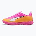 Vaikiški futbolo batai PUMA Ultra 6 Play TT Jr poison pink/puma white/sun stream/bright aqua/puma black