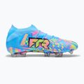 Futbolo bateliai PUMA Future 9 Ultimate Advanced Level FG puma white/blue glimmer/pink glimmer/yellow alert 2