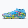 Futbolo bateliai PUMA Future 9 Match Advanced Level FG/AG puma white/blue glimmer/pink glimmer/yellow alert