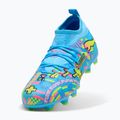 Vaikiški futbolo bateliai PUMA Future 9 Match Advanced Level FG/AG Jr puma white/blue glimmer/pink glimmer/yellow alert 4