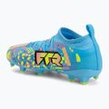 Vaikiški futbolo bateliai PUMA Future 9 Match Advanced Level FG/AG Jr puma white/blue glimmer/pink glimmer/yellow alert 3