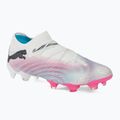 Futbolo batai PUMA Future 7 Ultimate Low FG/AG white/black/poison pink/bright aqua/silver mist