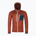 Vyriškas džemperis ORTOVOX Fleece Grid Hoody clay orange