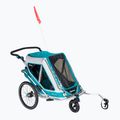 Qeridoo Speedkid2 dvivietė dviračių priekaba mėlyna Q-SK2-21-P