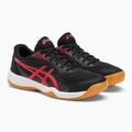 ASICS vyriški skvošo bateliai Upcourt 5 black / classic red 5