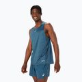 Vyriškas bėgimo tank topas ASICS Fujitrail Singlet magnetic blue 4