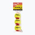 Dunlop Stage 3 vaikų teniso kamuoliukai 3 vnt. raudoni/gelsvi 601340
