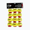 Dunlop Stage 3 vaikų teniso kamuoliukai 12 vnt. raudoni/gelsvi 601344
