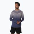 Vyriški bėgimo marškinėliai ilgomis rankovėmis ASICS Seamless lavender grey/indigo fog