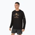 Vyriški bėgimo marškinėliai ilgomis rankovėmis ASICS Fujitrail Logo LS performance black 4