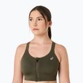 Sportinė liemenėlė ASICS Road Combination Zip dark olive 5