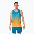 Vyriški bėgimo marškinėliai ASICS Road Fade Singlet Aegean Blue/Yamabuki