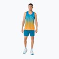Vyriški bėgimo marškinėliai ASICS Road Fade Singlet Aegean Blue/Yamabuki 2