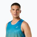 Vyriški bėgimo marškinėliai ASICS Road Fade Singlet Aegean Blue/Yamabuki 5