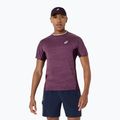 Vyriški teniso marškinėliai ASICS Match Jacquard dark aubergine