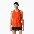 Vyriški bėgimo marškinėliai ASICS Metarun Singlet vyšninė pomidorų spalva