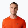 Vyriški bėgimo marškinėliai ASICS Metarun Top vyšninės pomidorų spalvos 5