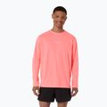 Vyriški bėgimo marškinėliai su ilgomis rankovėmis  Asics Fujitrail Logo Ls Top Sun Coral