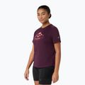 Moteriški bėgimo marškinėliai Asics Fujitrail Logo Ss Top Dark Aubergine 4