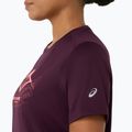 Moteriški bėgimo marškinėliai Asics Fujitrail Logo Ss Top Dark Aubergine 7