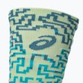Kojinės ASICS Performance Run Crew illuminate yellow/foggy teal 3