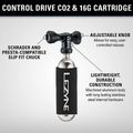 Dviračio pompa Lezyne Control Drive CO2 + 1 x cartridge 25 g gloss black 3