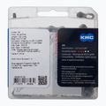 KMC X9 dviračio grandinė 122 grandys 9rz sidabro ir pilkos spalvos BX09NG122 2