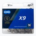 KMC X9 x114 dviračio grandinė sidabrinės pilkos spalvos BX09NG114