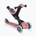 Vaikiškas triratis paspirtukas Globber Go.Up Deluxe Lights deep pastel pink 4