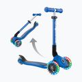 Vaikiškas triratis paspirtukas Globber Junior Foldable Lights navy blue 5