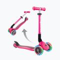 Vaikiškas triratis paspirtukas Globber Junior Foldable Lights deep pink 5