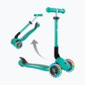 Vaikiškas triratis paspirtukas Globber Junior Foldable Lights dark emerald green 5