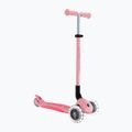 Vaikiškas triratis paspirtukas Globber Primo Foldable Plus Lights pastel pink