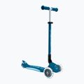 Vaikiškas triratis paspirtukas Globber Primo Foldable Plus Lights petrol blue