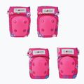 Vaikiškas apsaugų rinkinys Globber Toddler deep pink/flowers