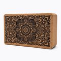 Yoga Design Lab kamštinis jogos kubas Brown BL-Cork-Mandala Black 3