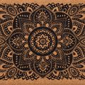Yoga Design Lab kamštinis jogos kubas Brown BL-Cork-Mandala Black 6